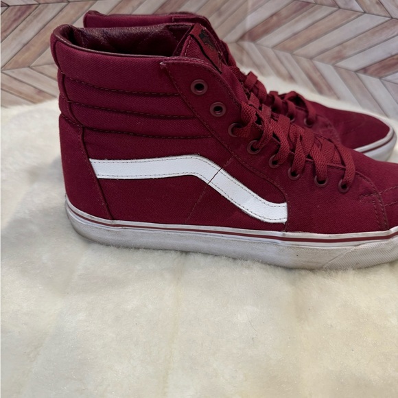 11 mens Vans maroon hi top SK8 lace up - Picture 2 of 6